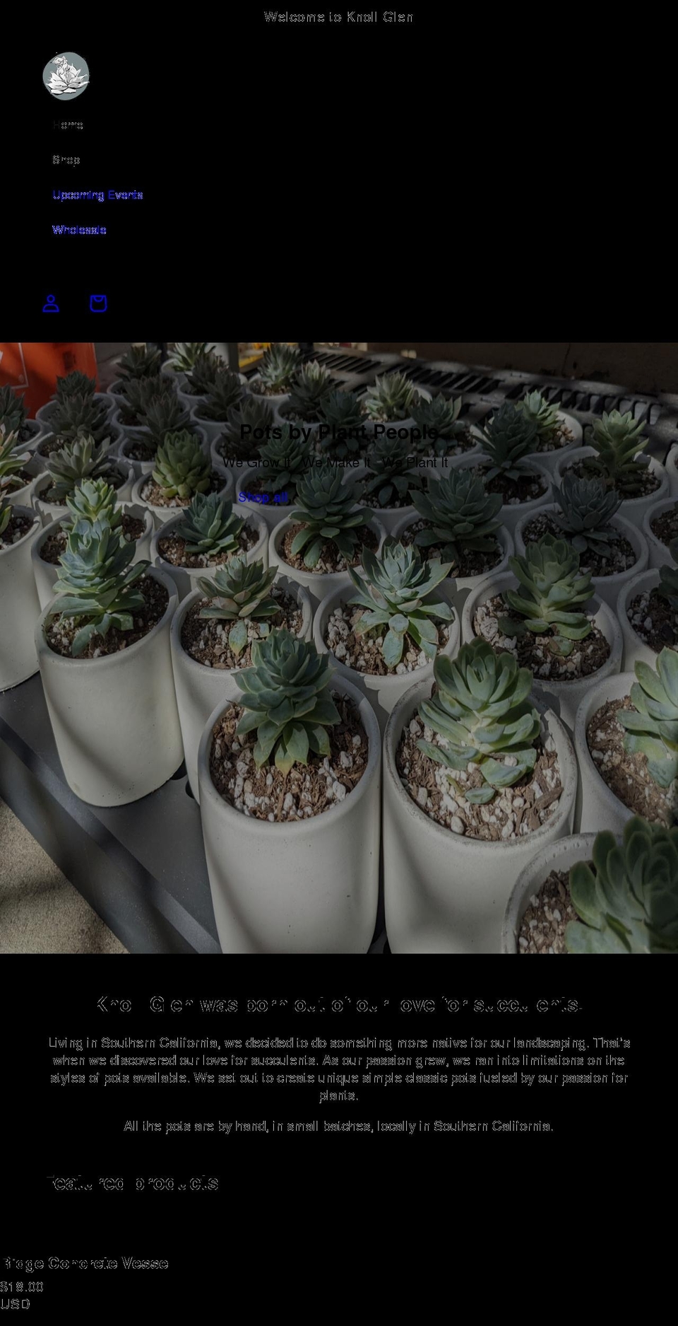 knollglen.com shopify website screenshot