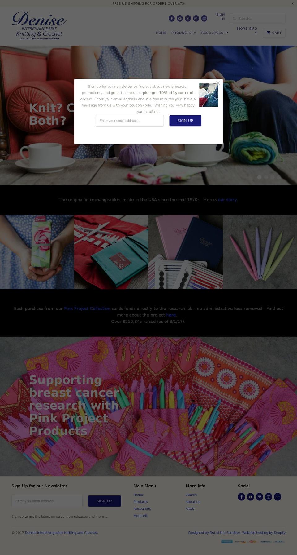 knookdenise.com shopify website screenshot