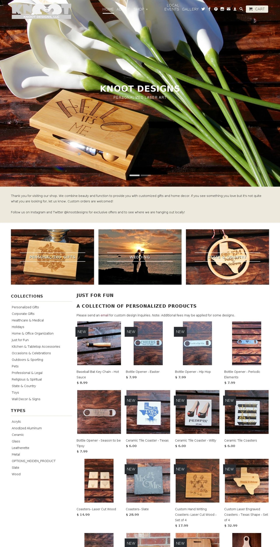 knootdesigns.com shopify website screenshot