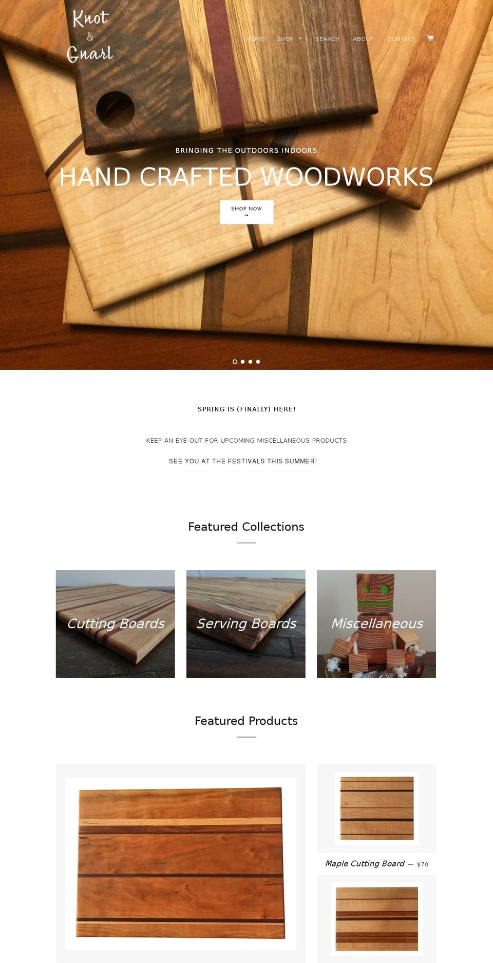 knotandgnarl.com shopify website screenshot