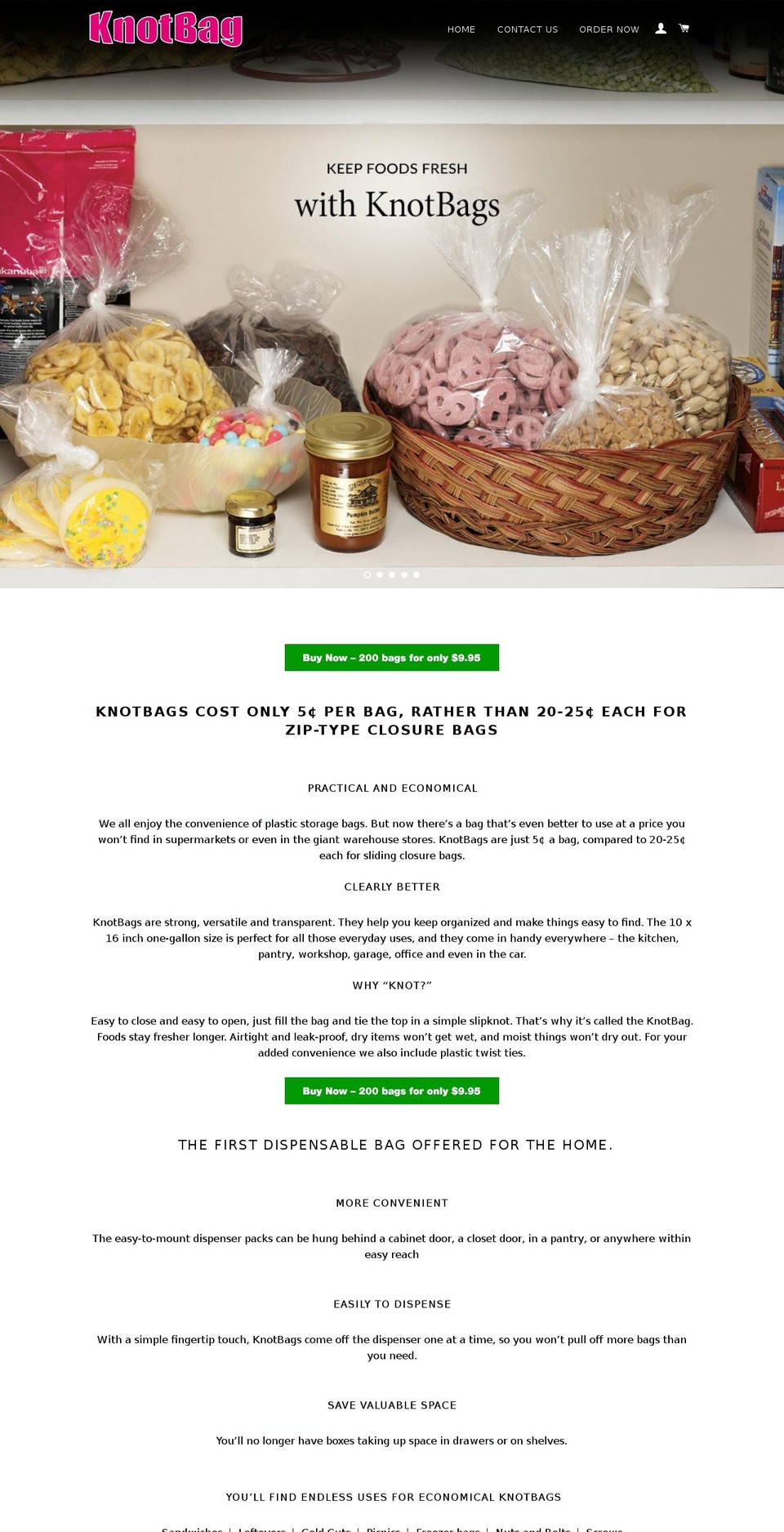 knotbags.com shopify website screenshot