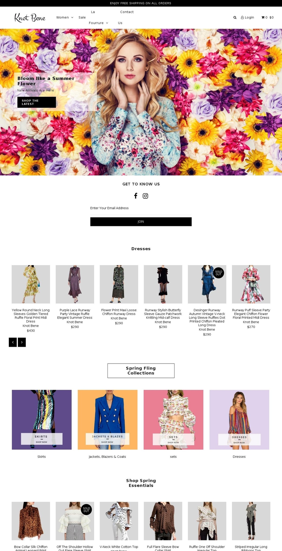 knotbene.com shopify website screenshot