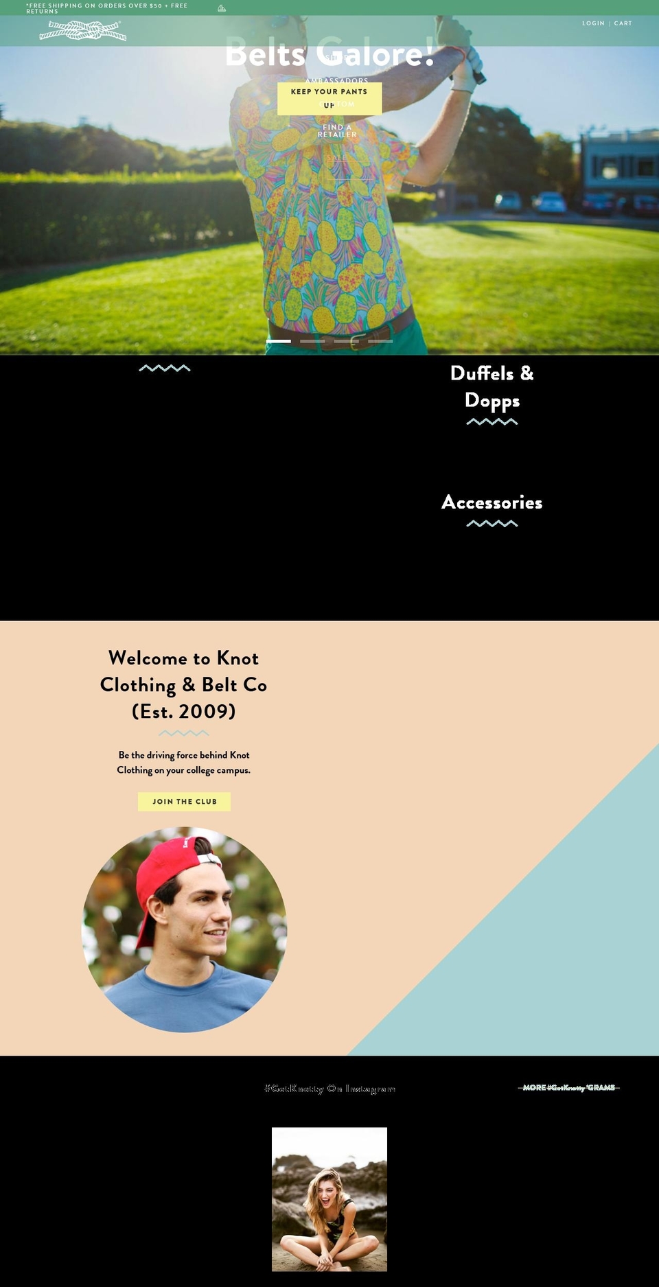 knotclothing.com shopify website screenshot