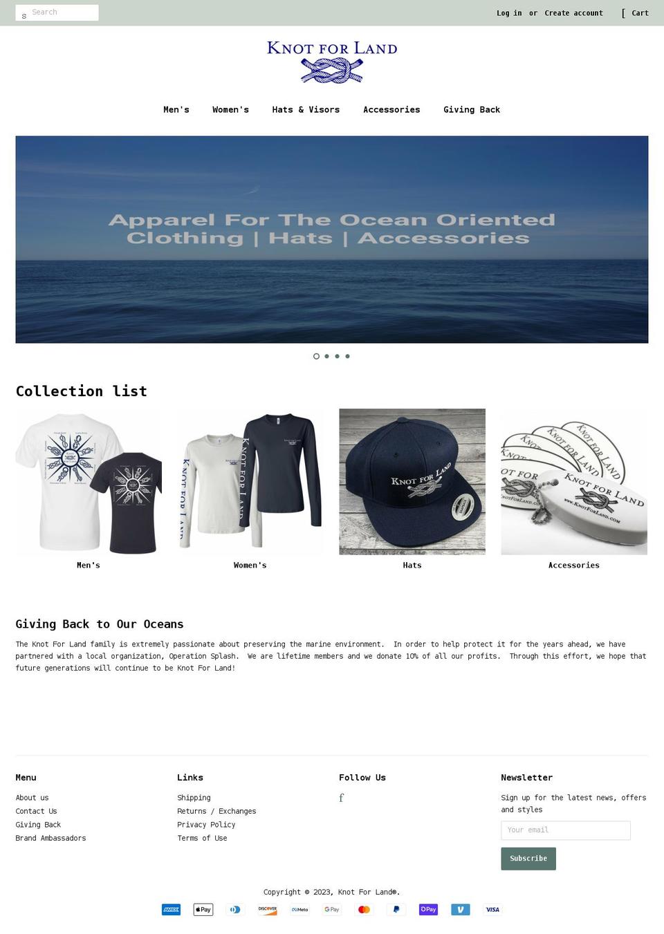knotforland.com shopify website screenshot