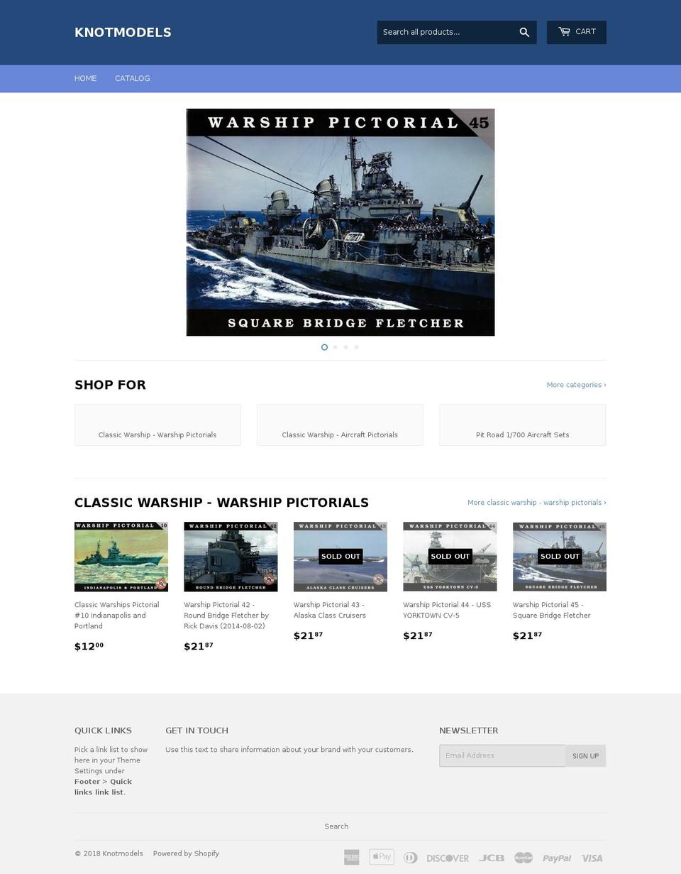 knotmodels.com shopify website screenshot