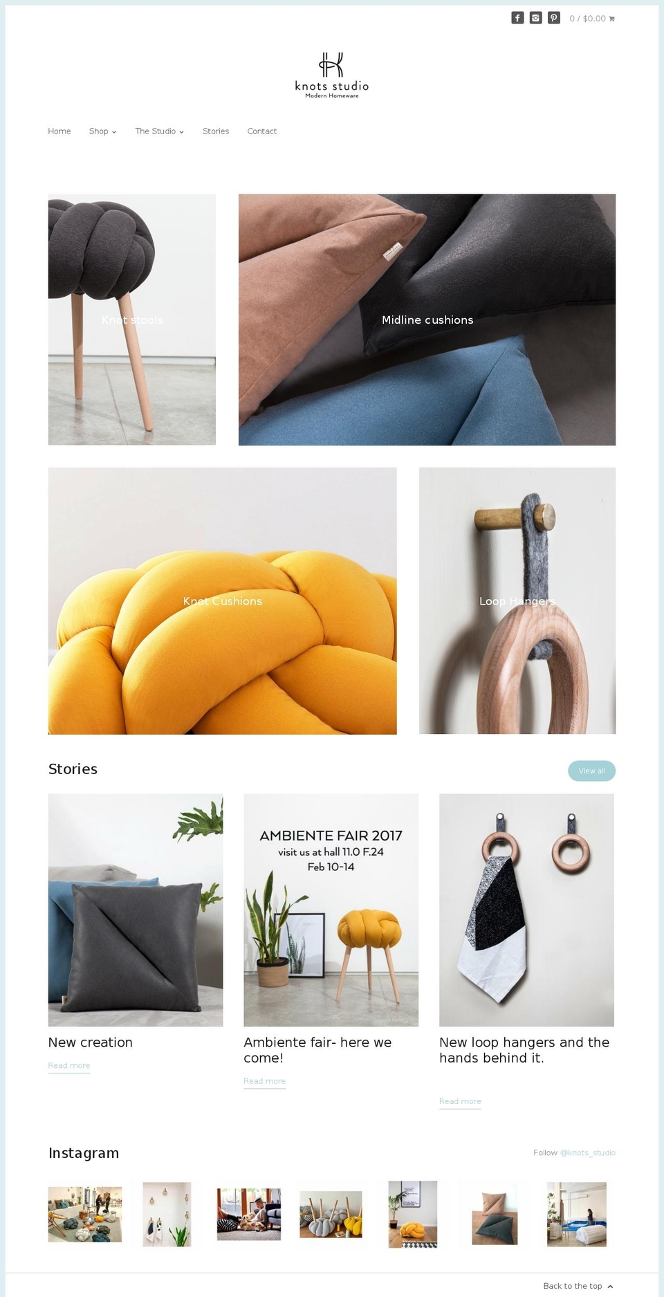 knots-studio.com shopify website screenshot