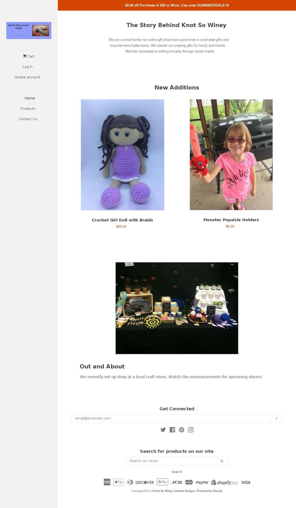 knotsowiney.com shopify website screenshot