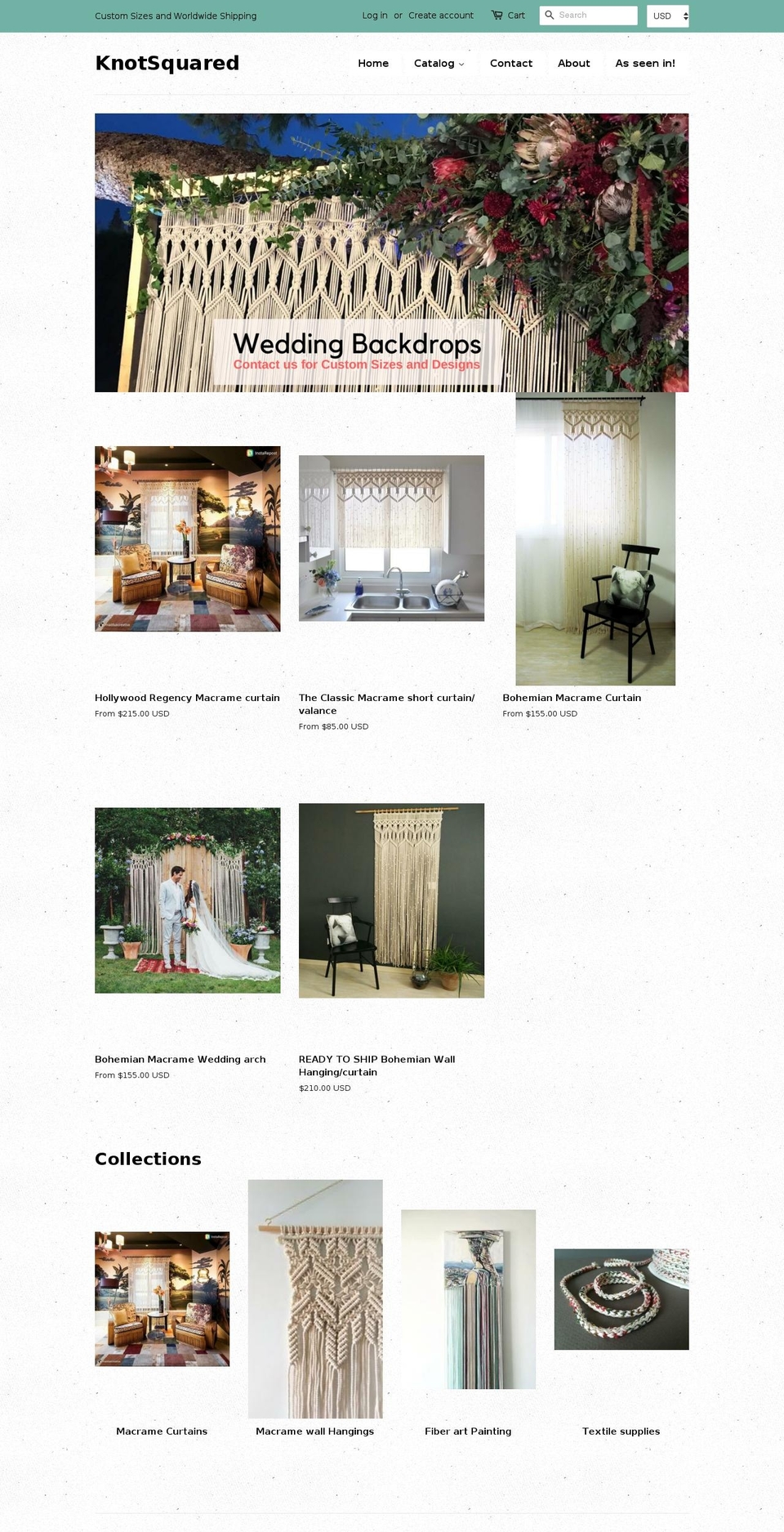 knotsquared.com — Shopify storefront screenshot