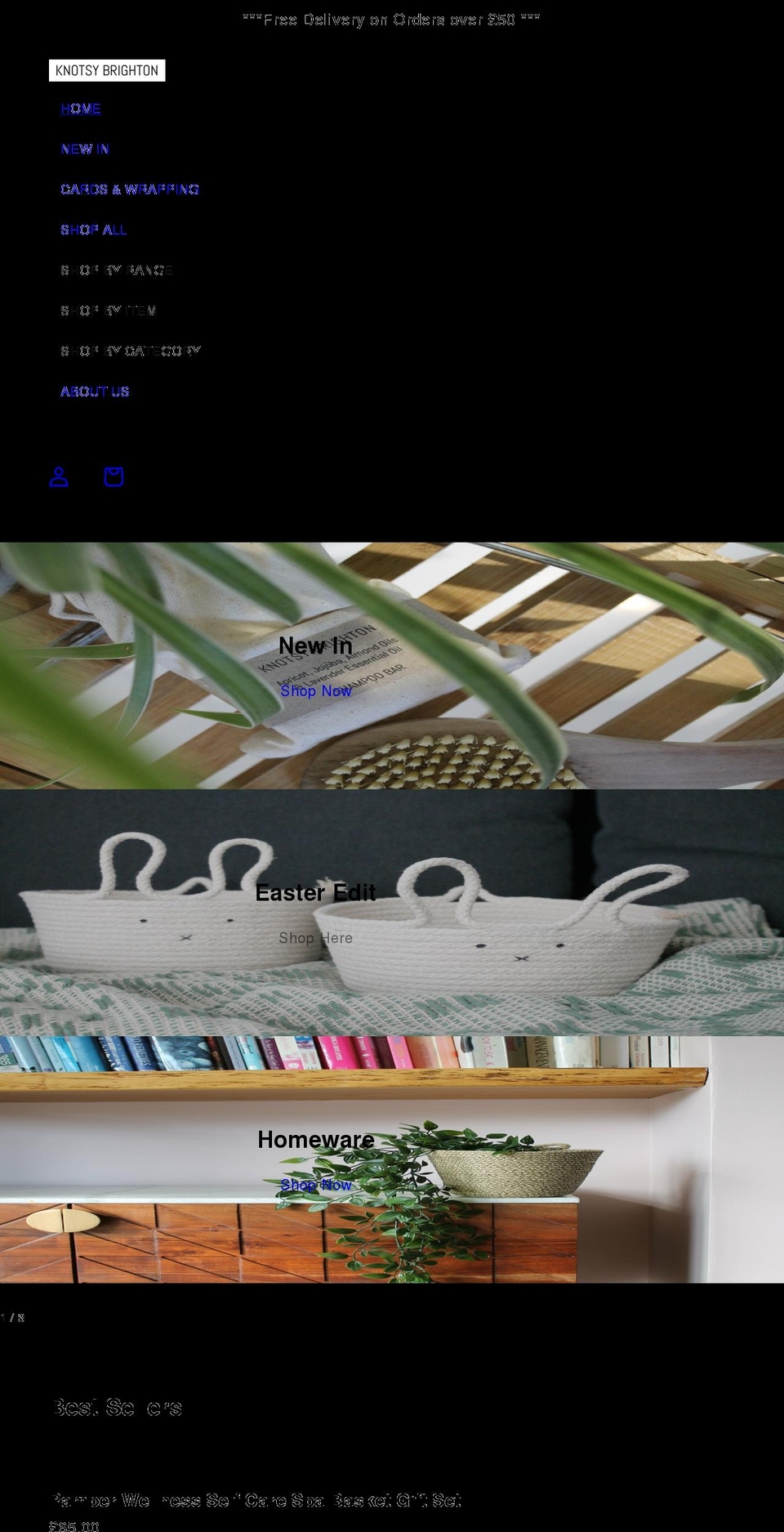 knotsybrighton.com shopify website screenshot