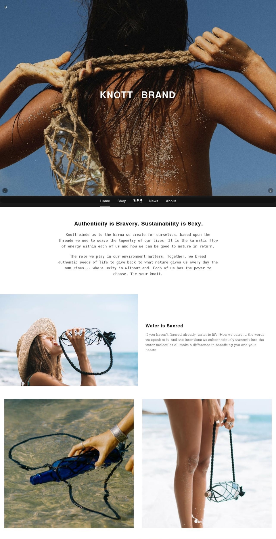 knottbrand.com shopify website screenshot