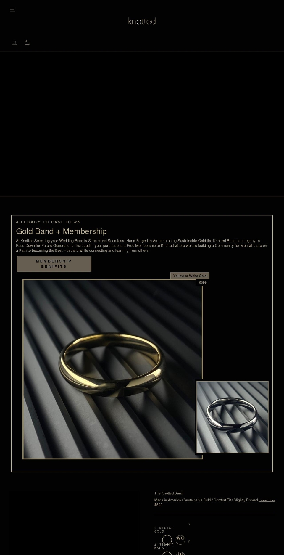 knotted.com shopify website screenshot