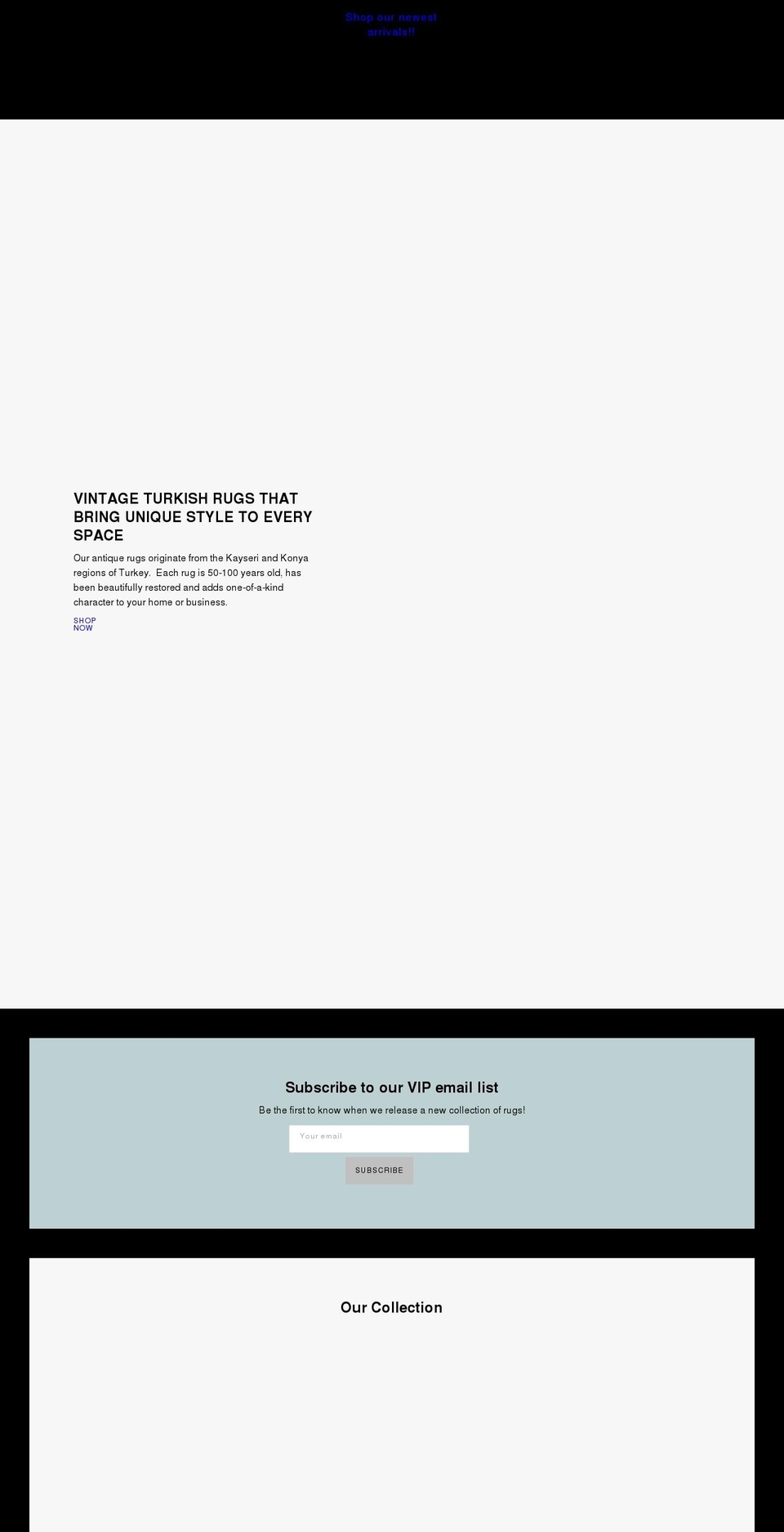 knottedturkishrugs.com shopify website screenshot