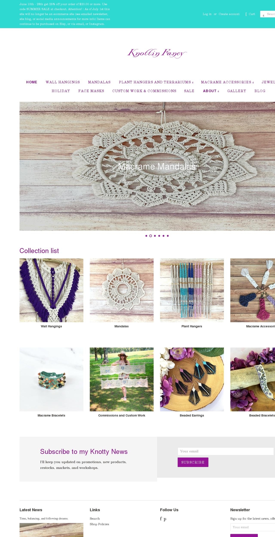 knottinfancy.com shopify website screenshot