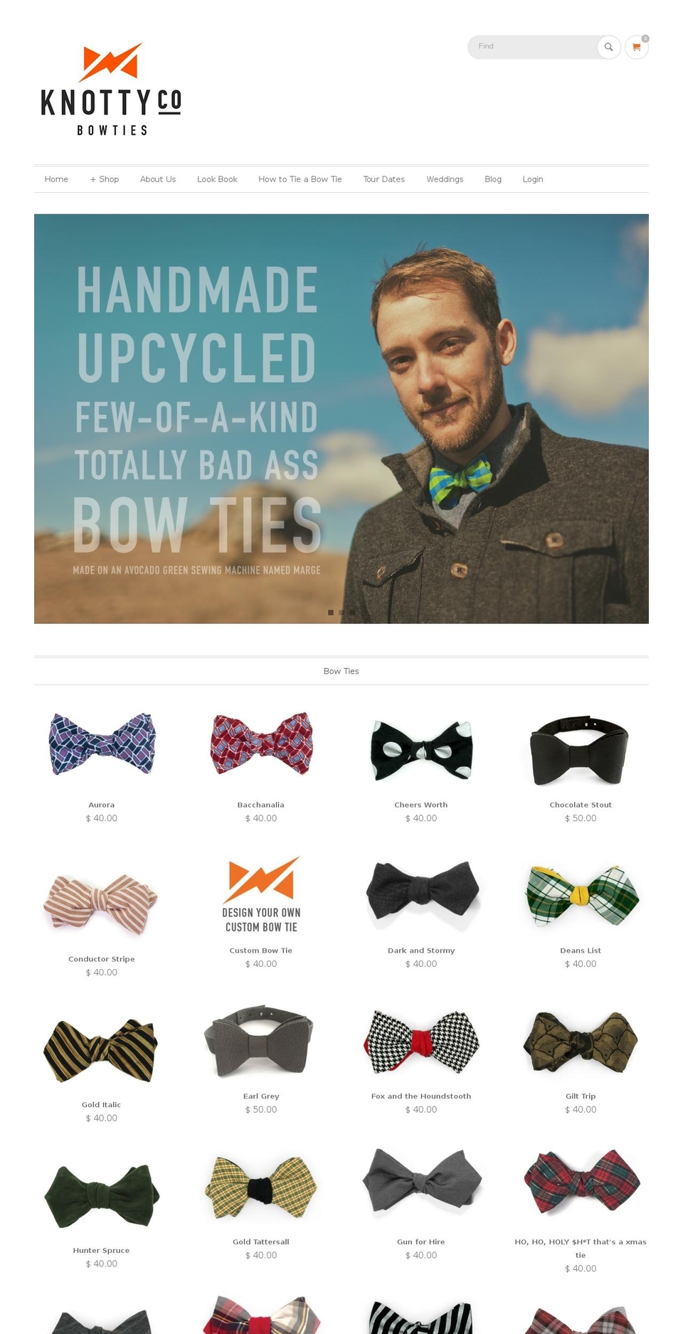 Altron Shopify theme site example knottybowties.com