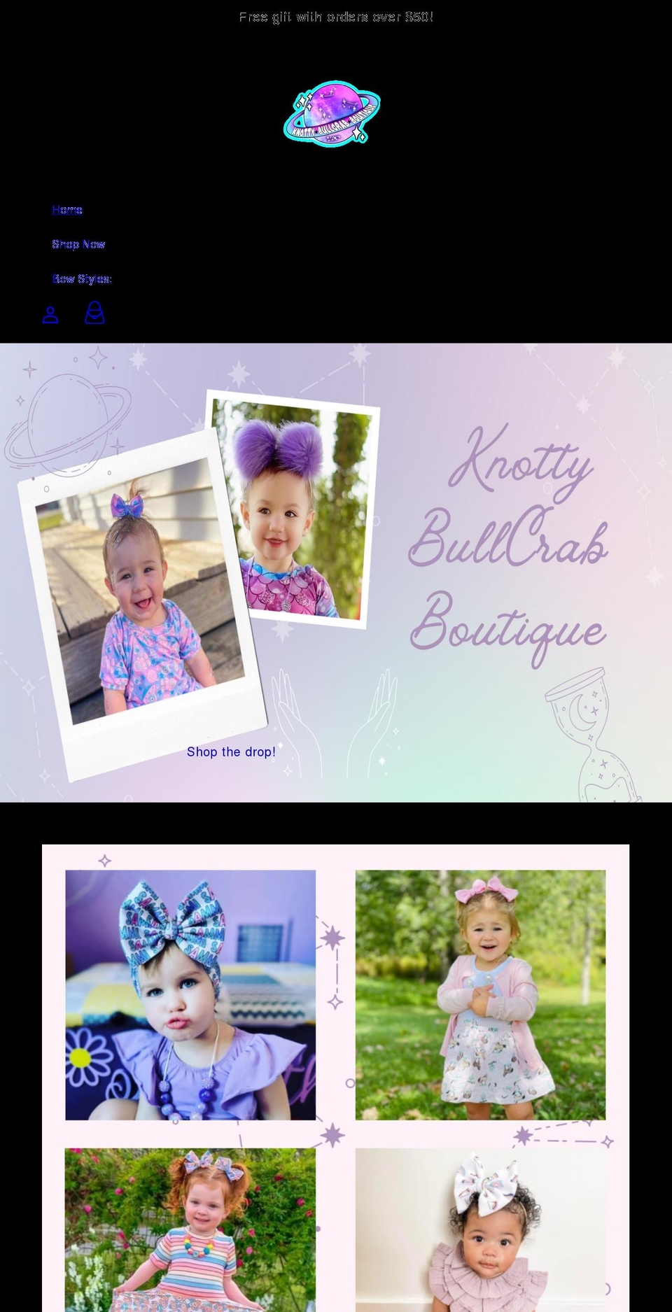 knottybullcrab.com shopify website screenshot