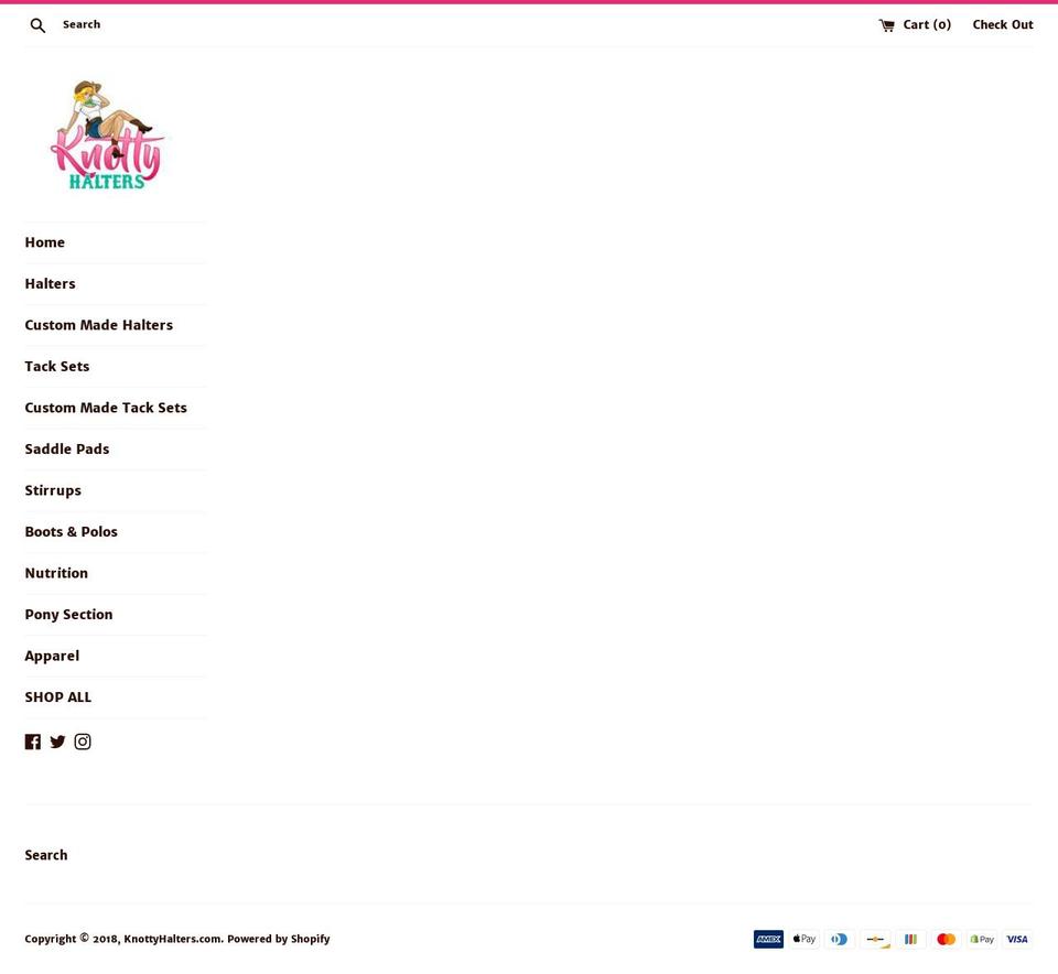 knottyhalters.com — Shopify storefront screenshot