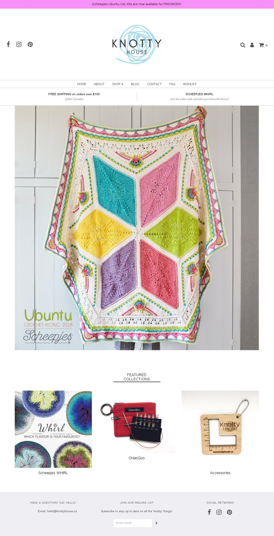knottyhouse.ca shopify website screenshot
