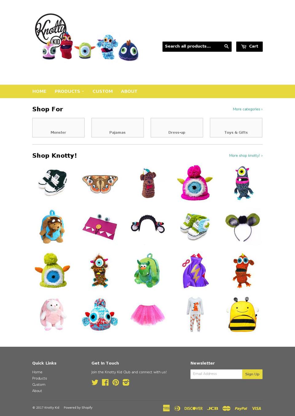knottykid.com shopify website screenshot