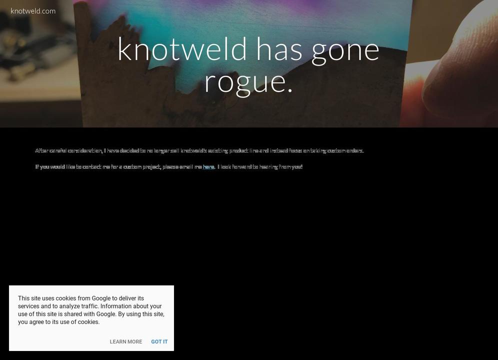 knotweld.com shopify website screenshot