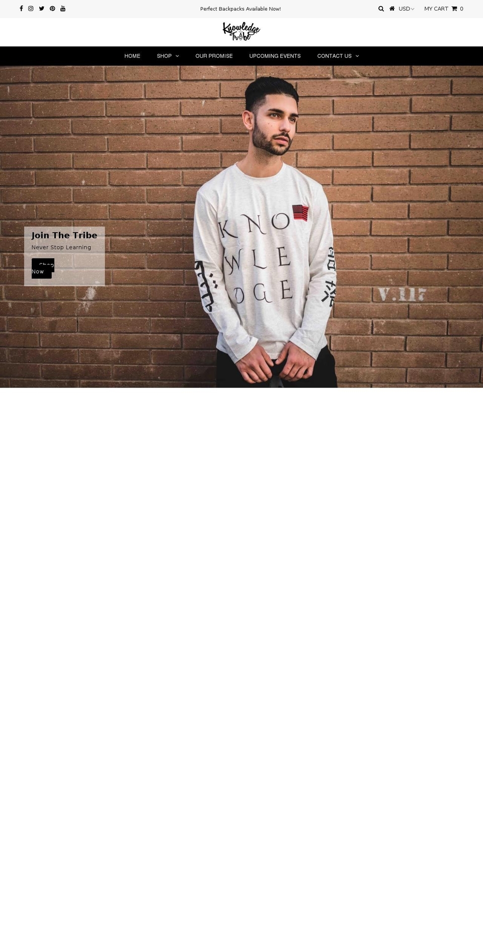 knowledgetribeapparel.com — Shopify storefront screenshot