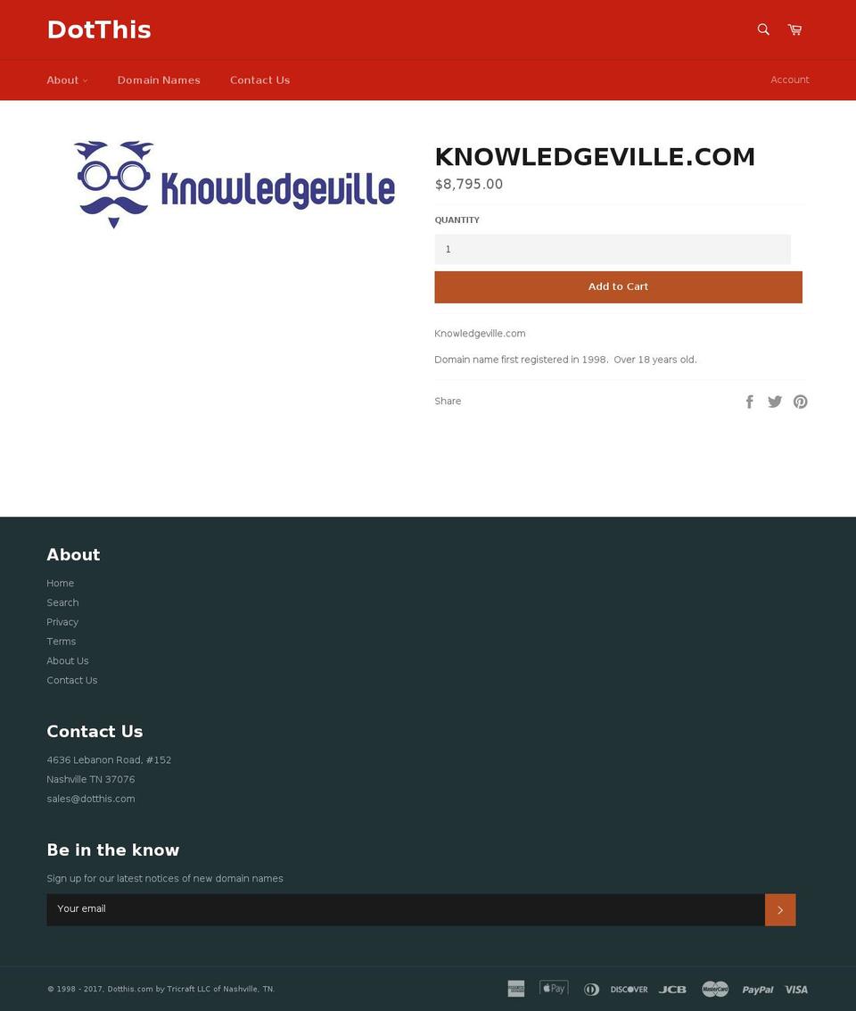 knowledgeville.org shopify website screenshot