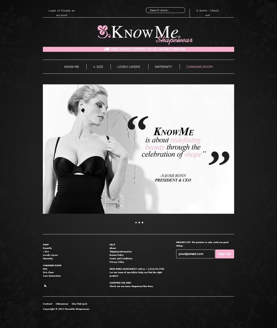 knowme.ca shopify website screenshot