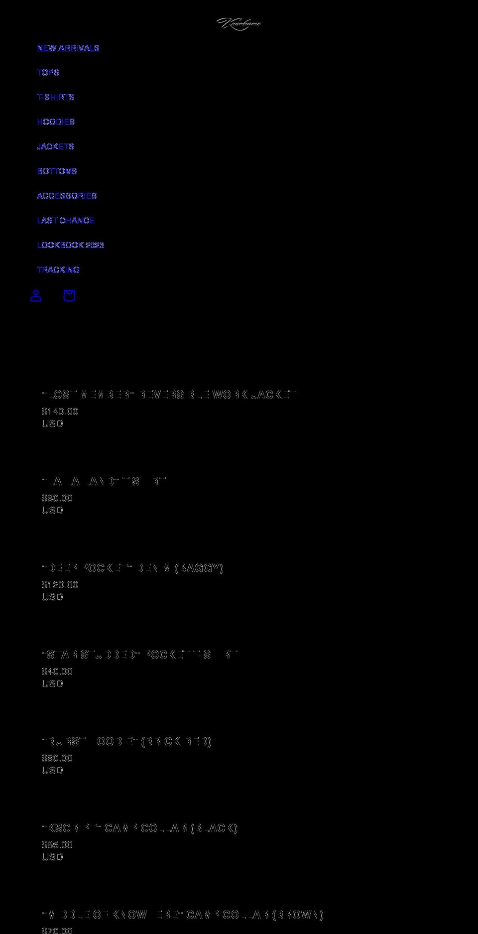 knownameco.com shopify website screenshot
