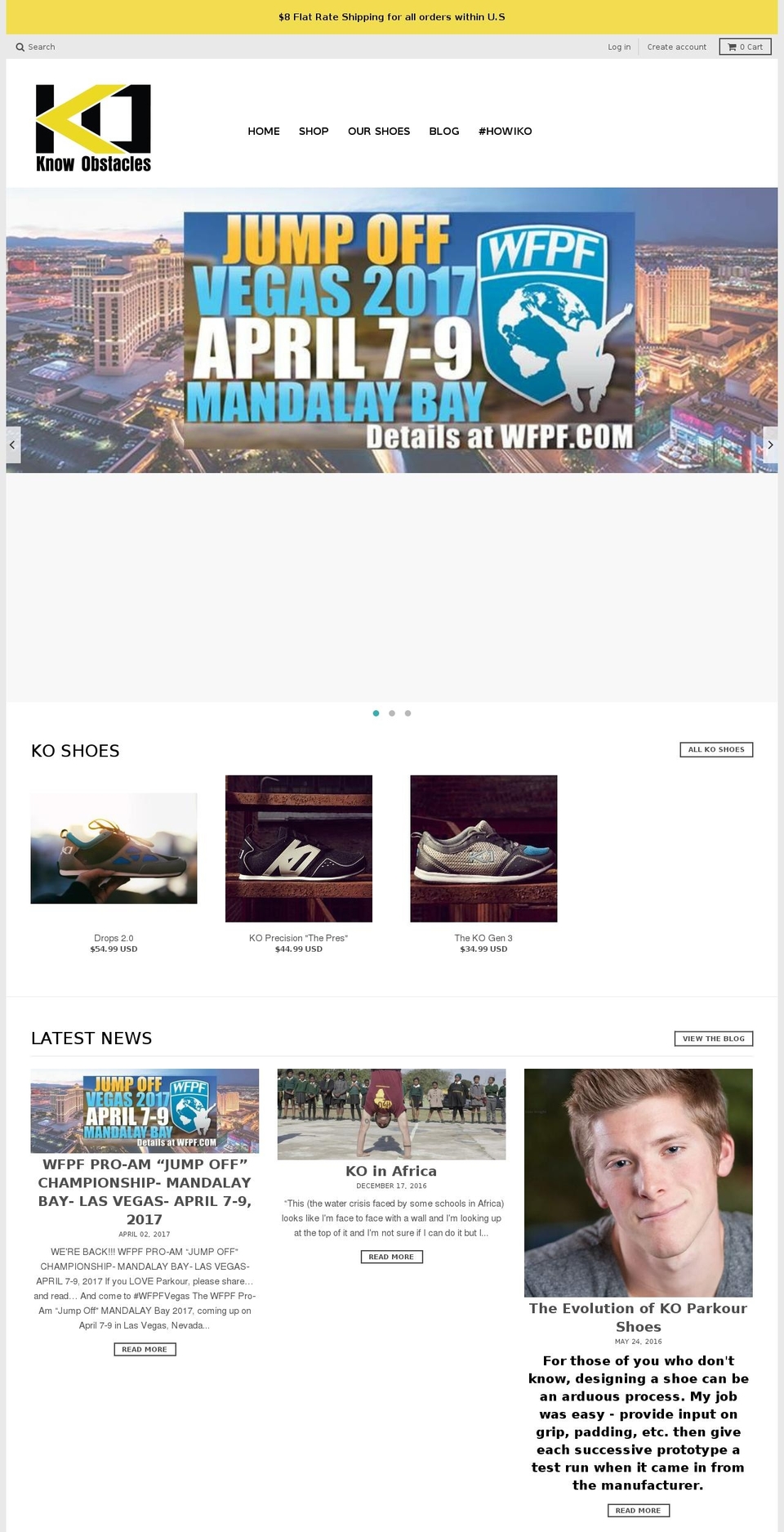 knowobstaclesknowfreedom.com shopify website screenshot