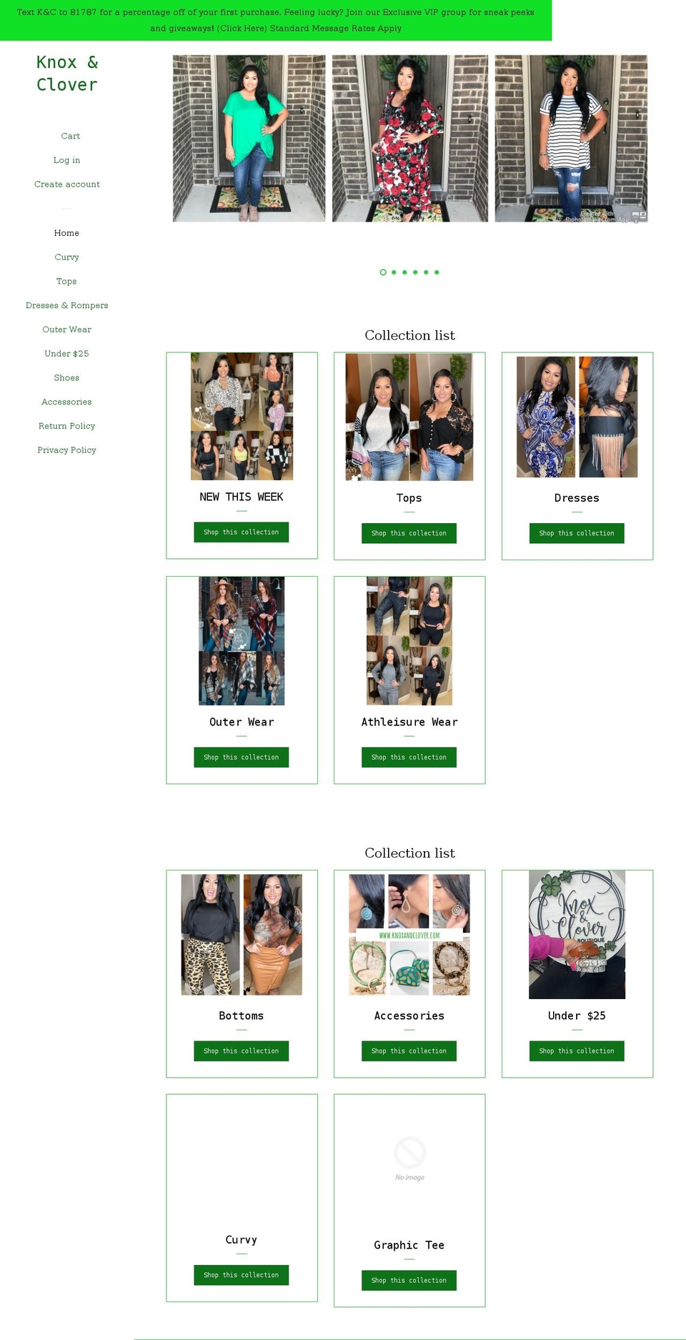 knoxandclover.com shopify website screenshot