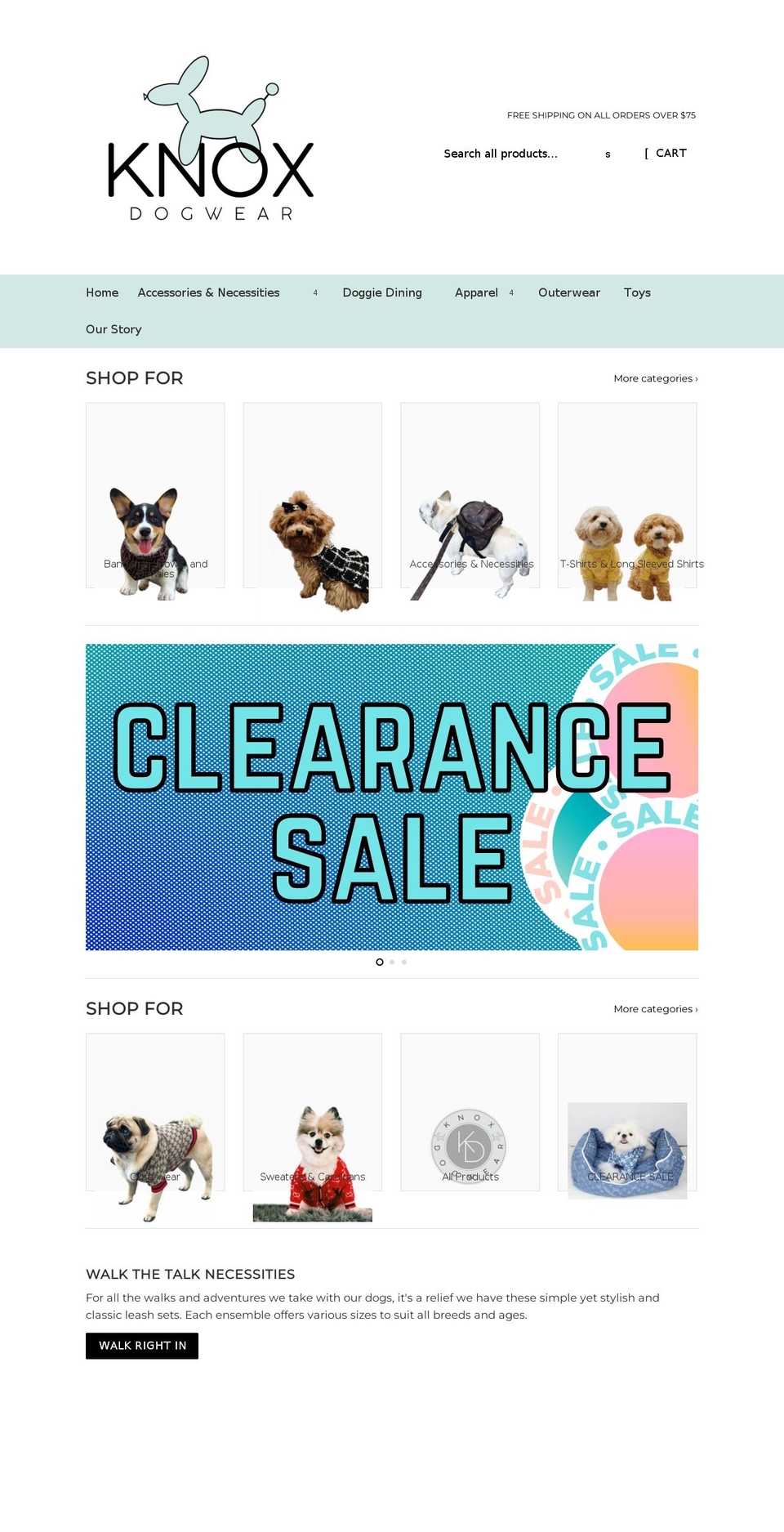 knoxdogwear.com — Shopify storefront screenshot