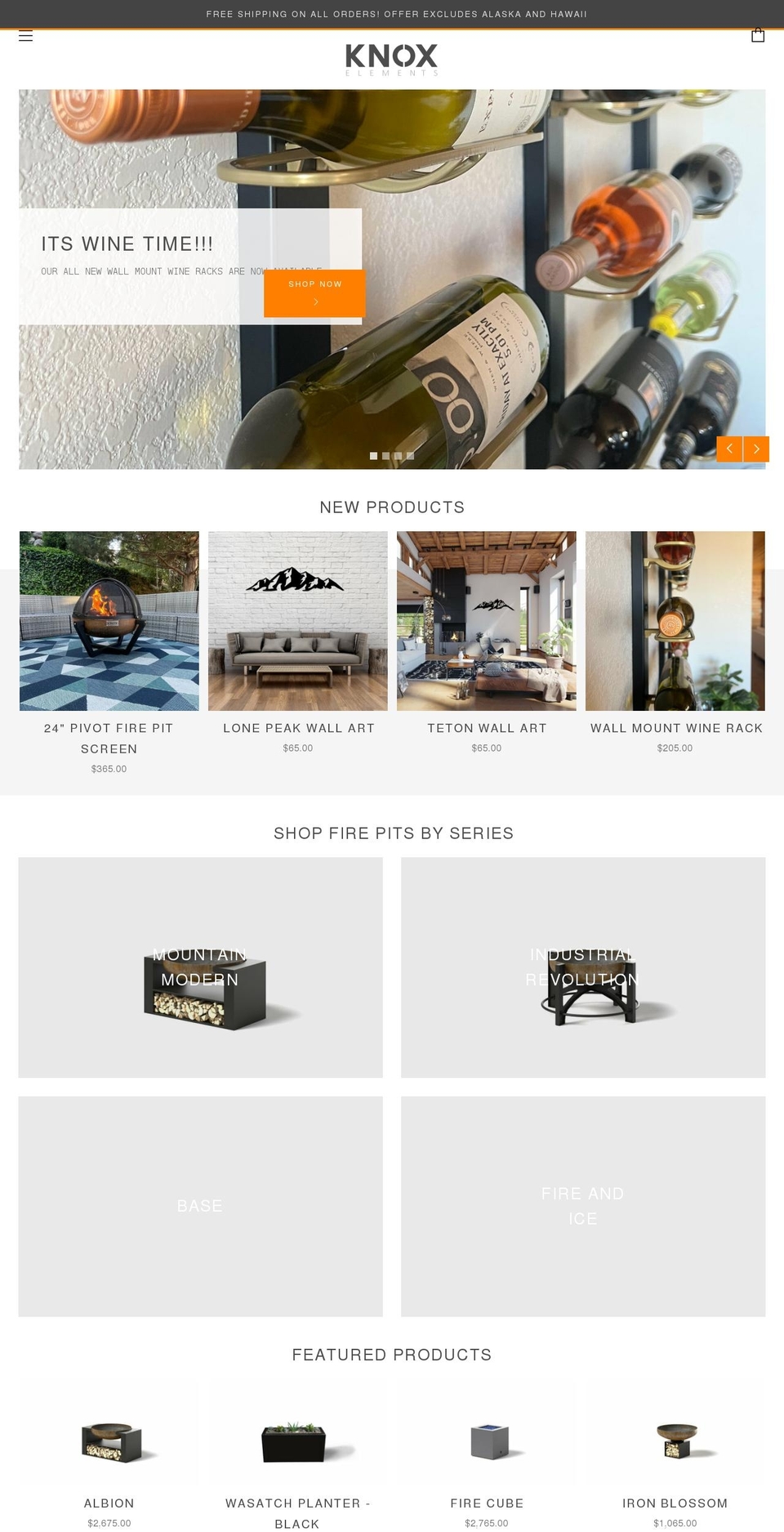 knoxelements.com — Shopify storefront screenshot