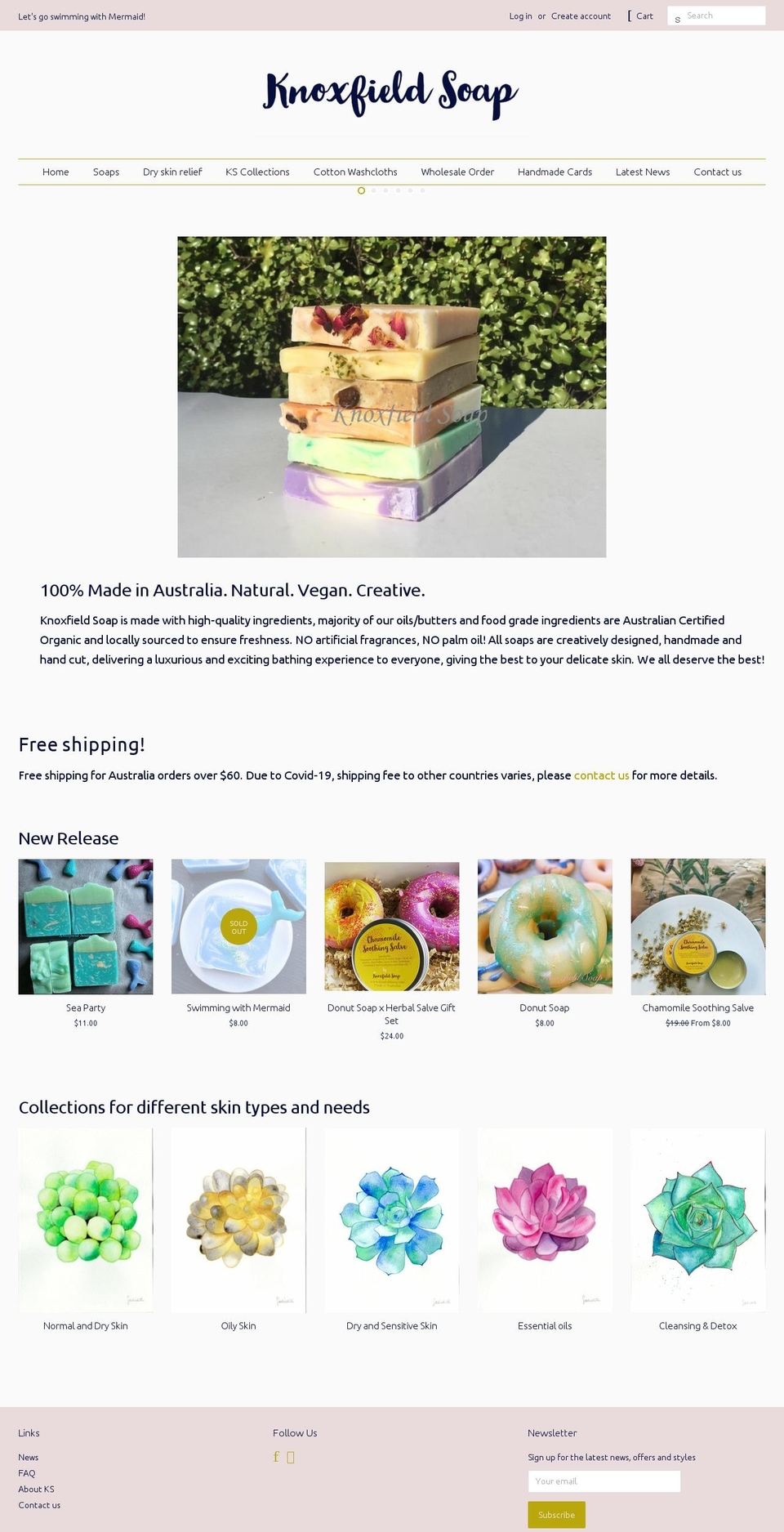 knoxfieldsoap.com — Shopify storefront screenshot