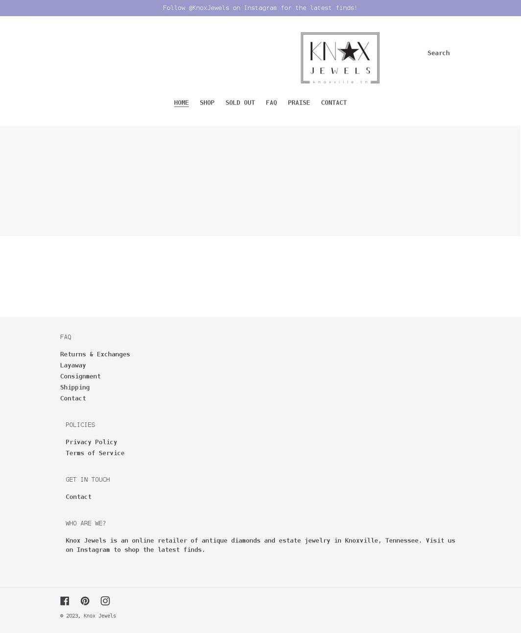 knoxjewels.com shopify website screenshot