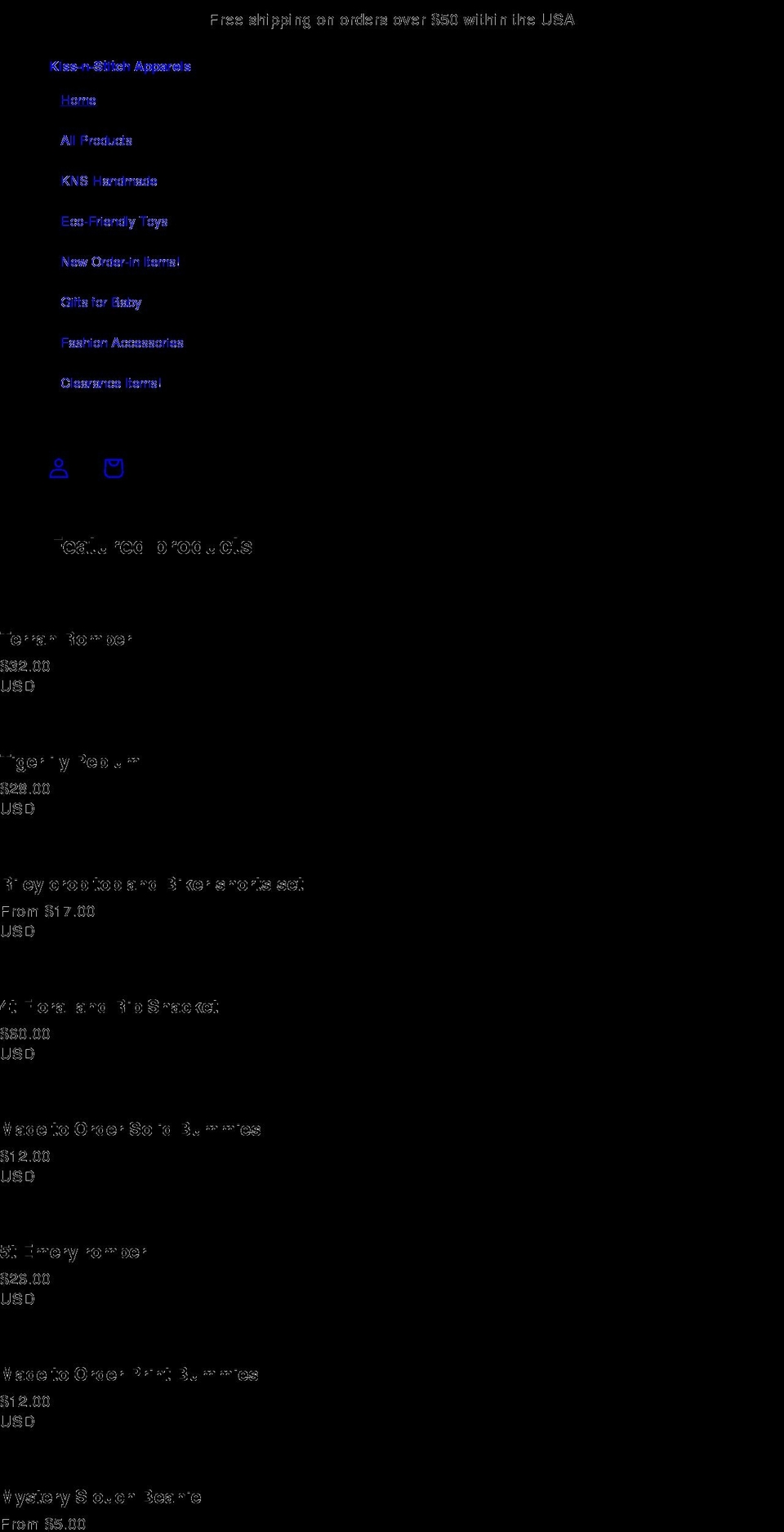 knsapparels.com shopify website screenshot