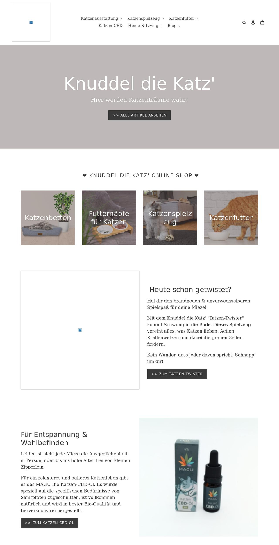 knuddel-die-katz.de shopify website screenshot