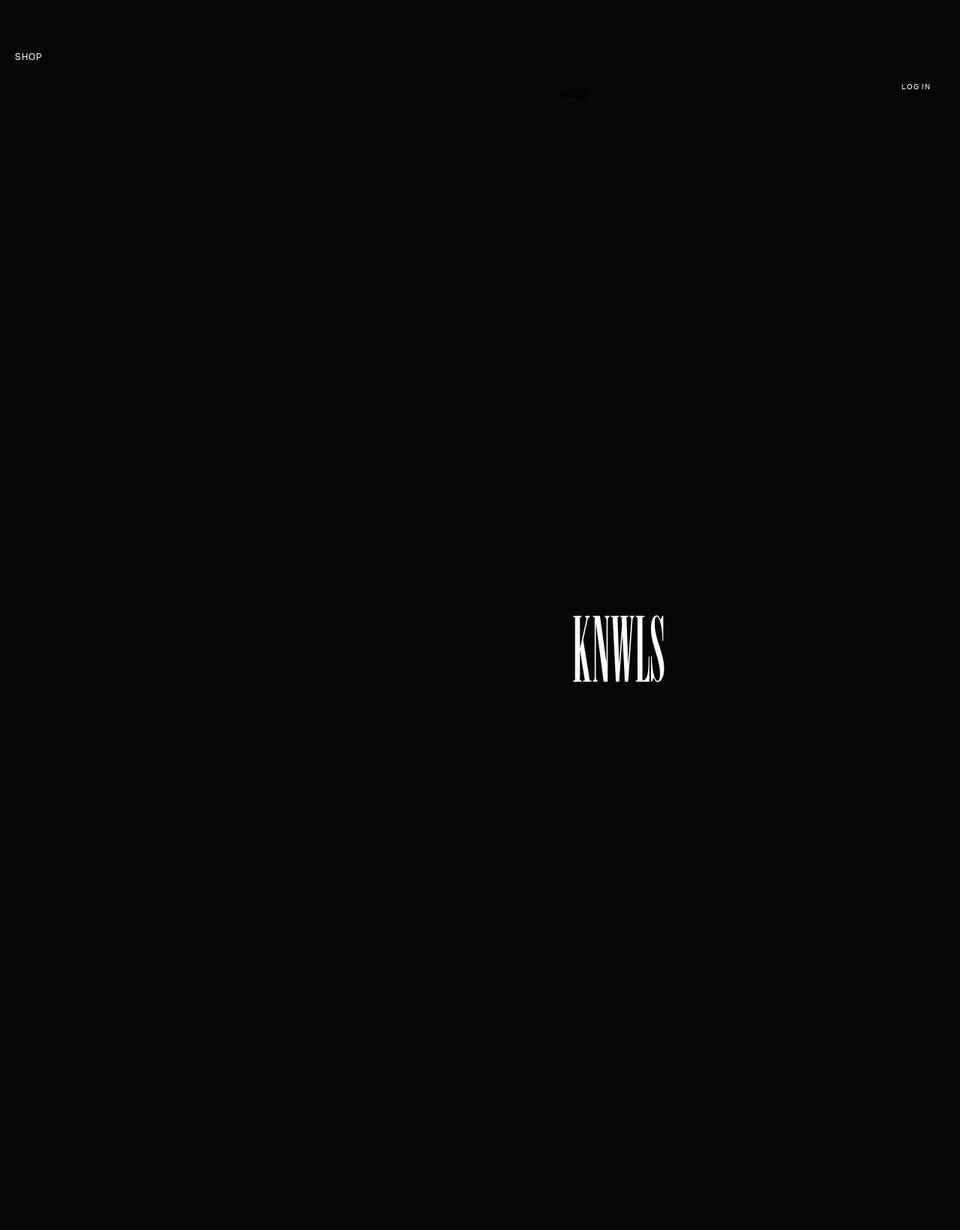 knwls.com shopify website screenshot