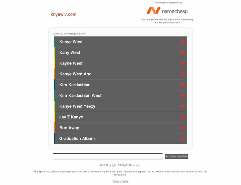 knyewlv.com — Shopify storefront screenshot