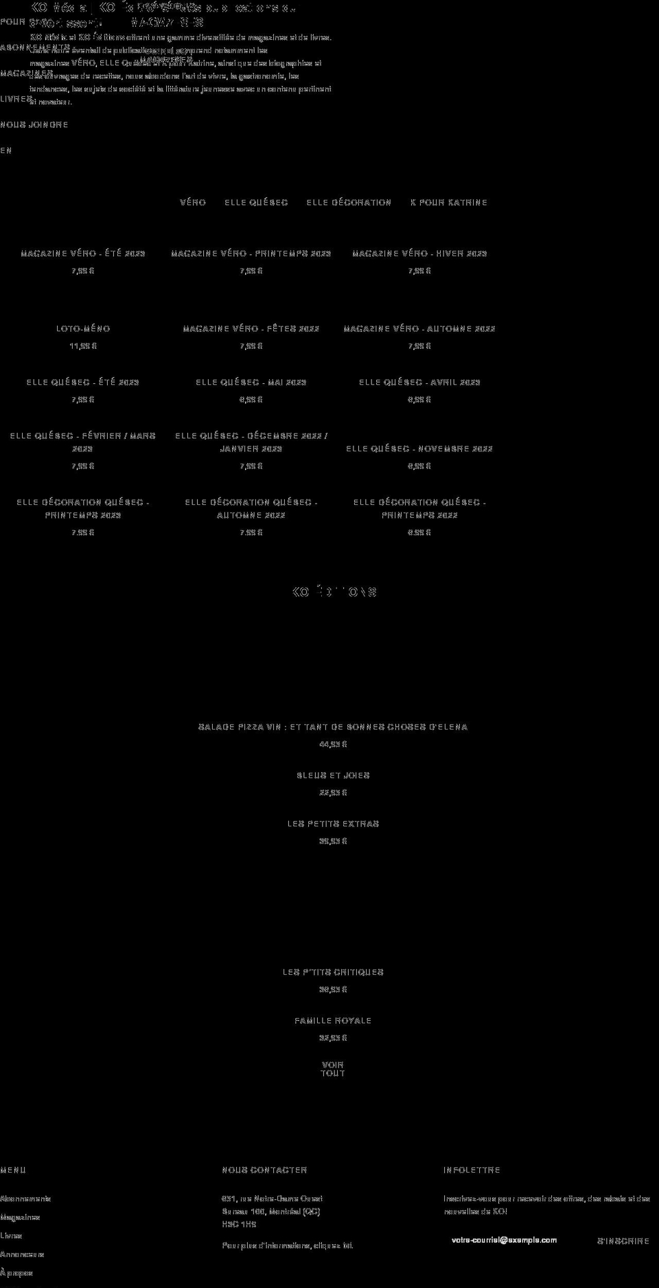 ko-media.ca shopify website screenshot