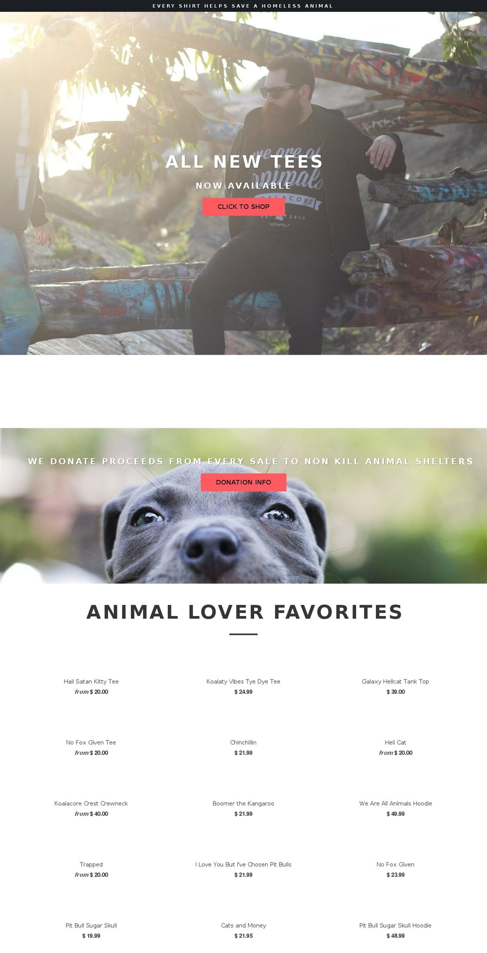 koalacoreclothing.com shopify website screenshot