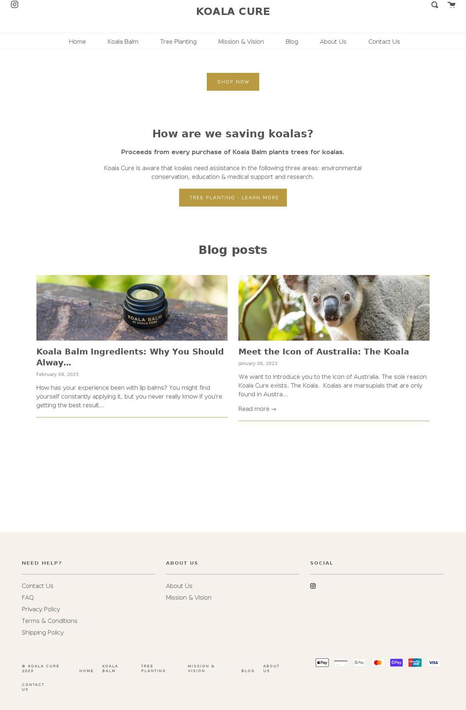 koalacure.com shopify website screenshot