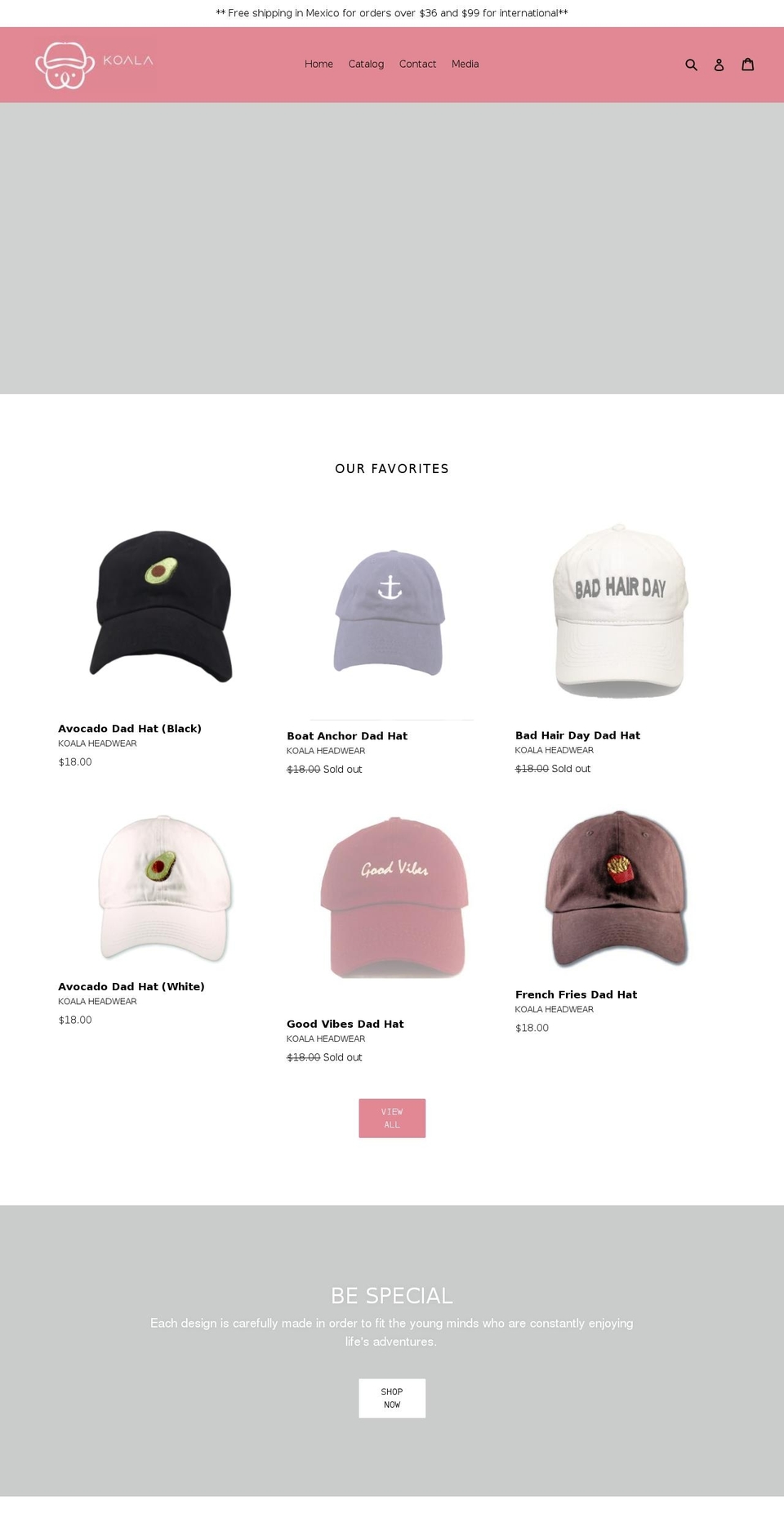 koalaheadwear.com — Shopify storefront screenshot