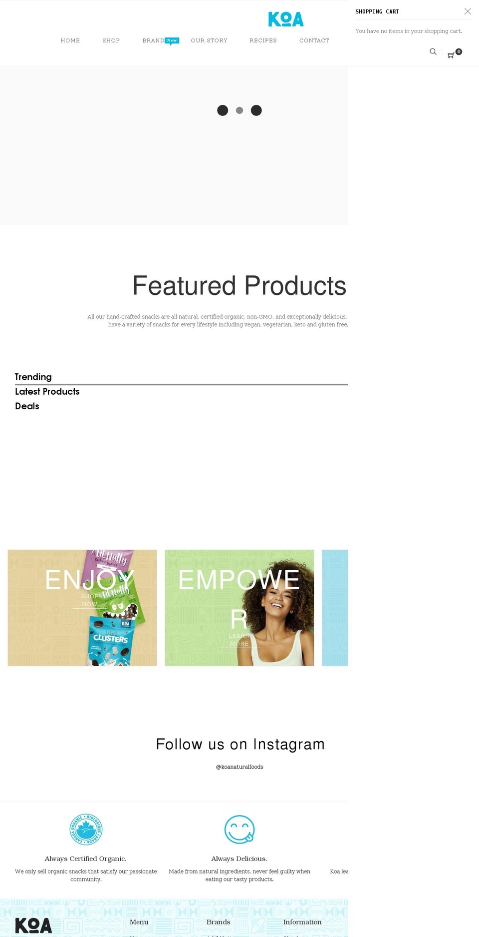 Source code Shopify theme site example koanaturalfoods.com