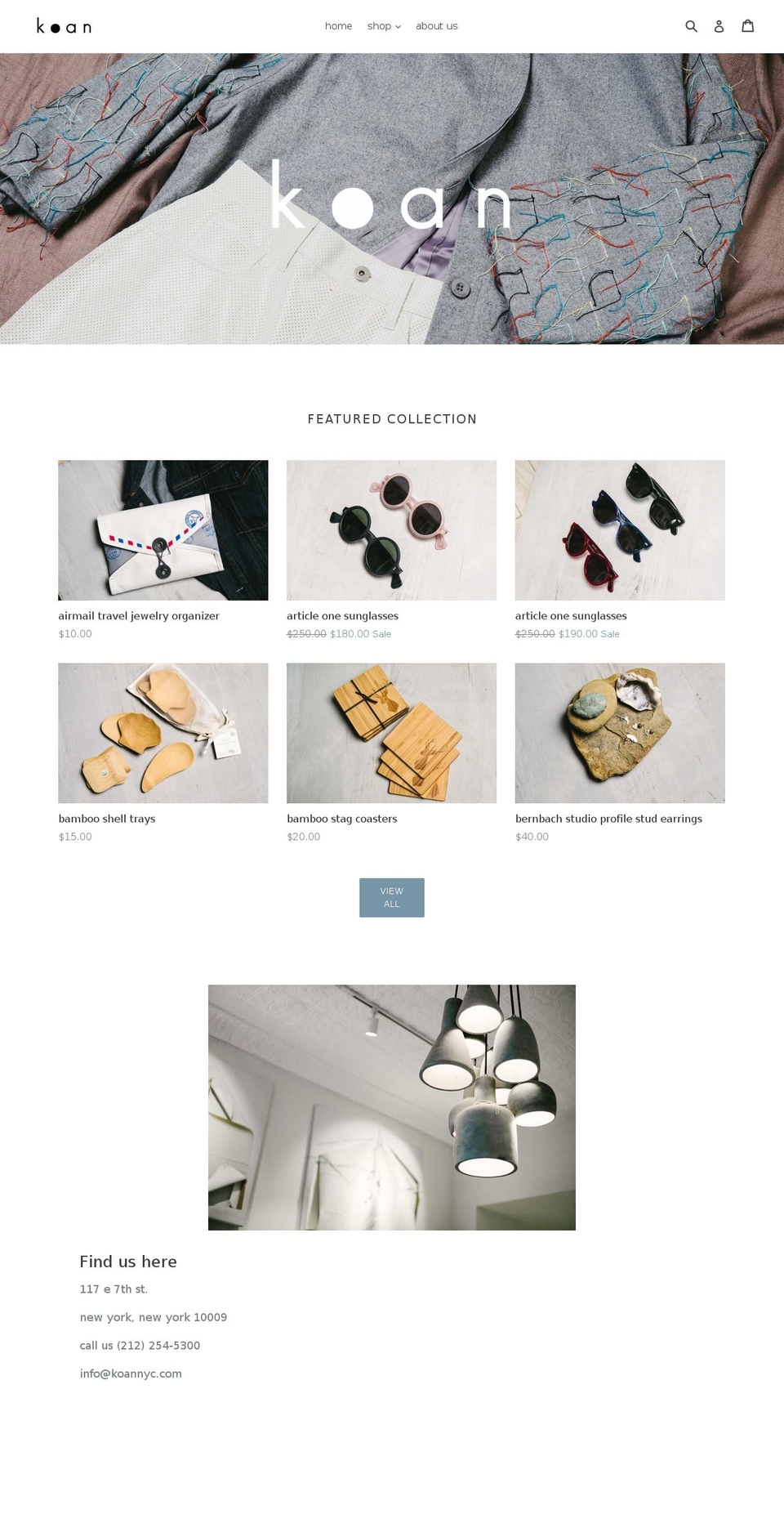 koannyc.com shopify website screenshot