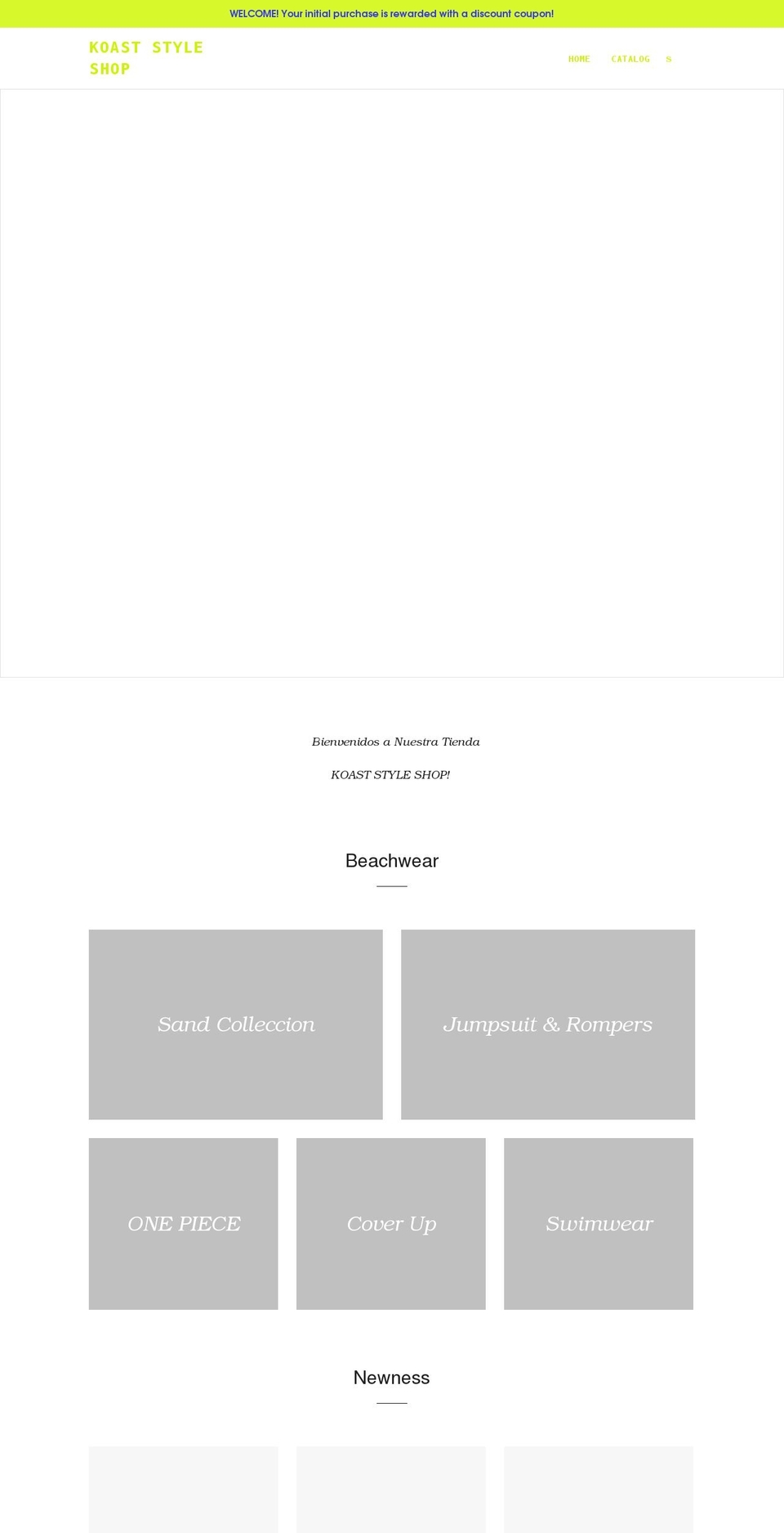 koaststyleshop.com shopify website screenshot