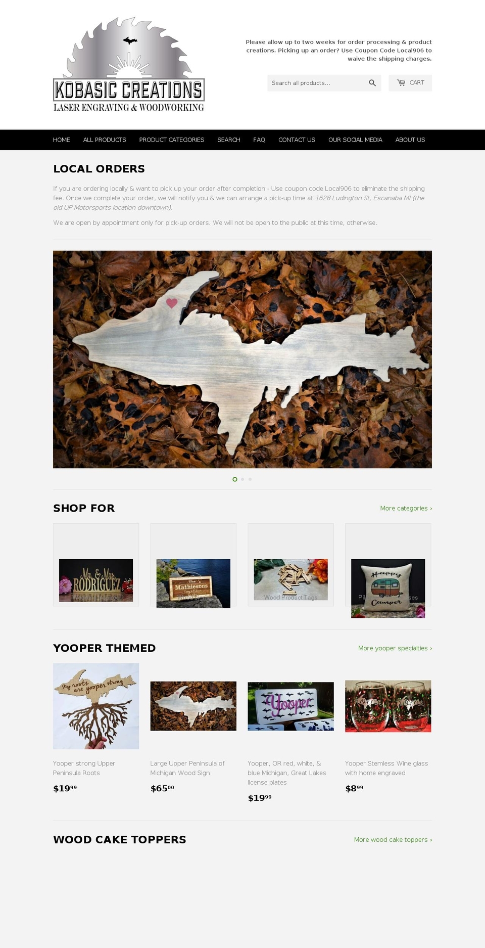 kobasiccreations.com shopify website screenshot