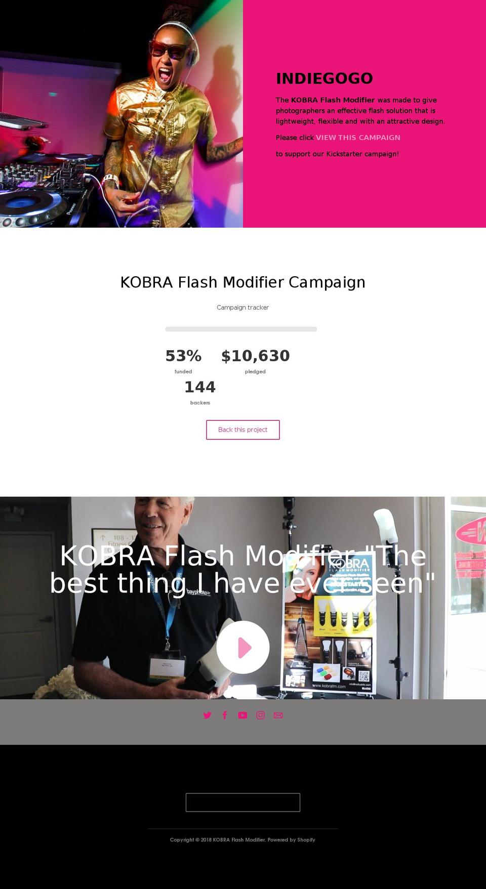 kobrafm.com shopify website screenshot