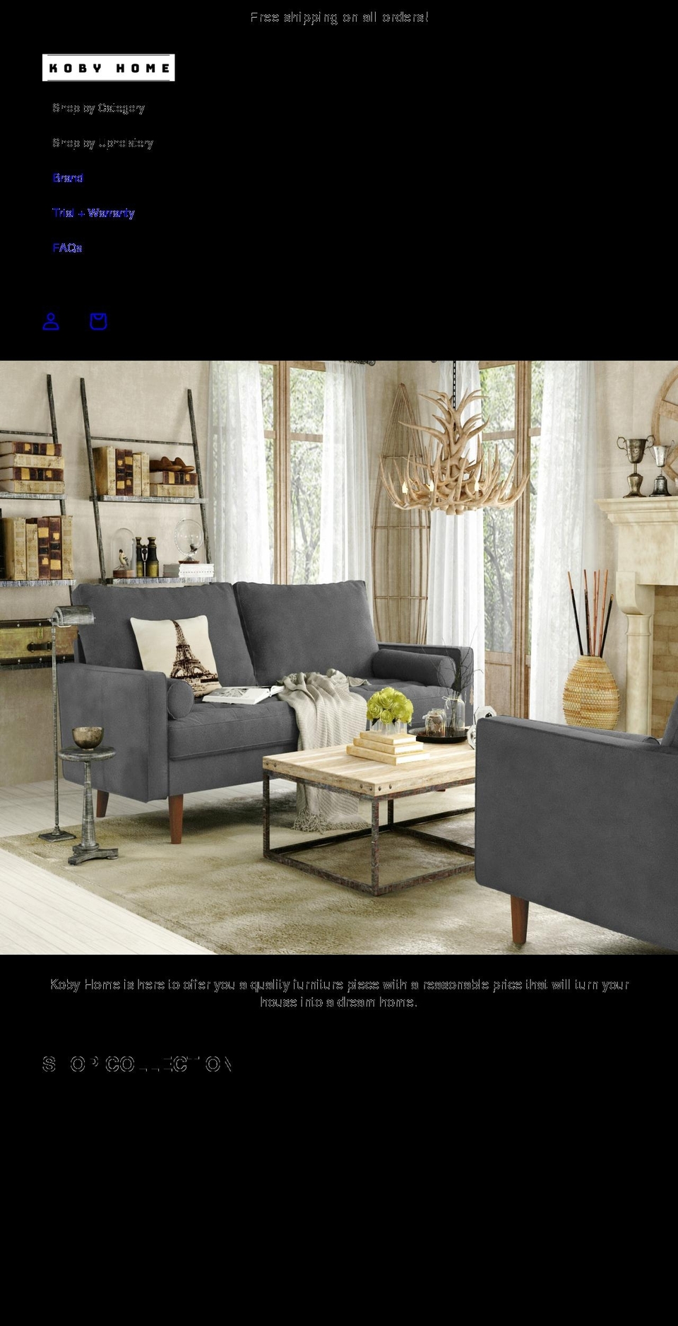 kobyhome.com shopify website screenshot