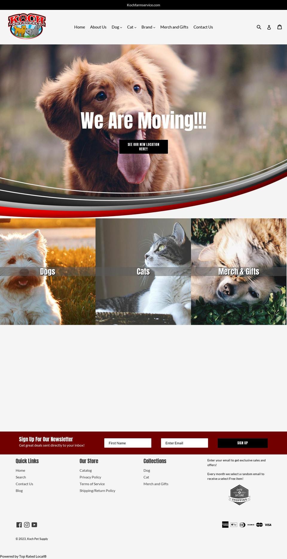 kochpetsupply.com — Shopify storefront screenshot