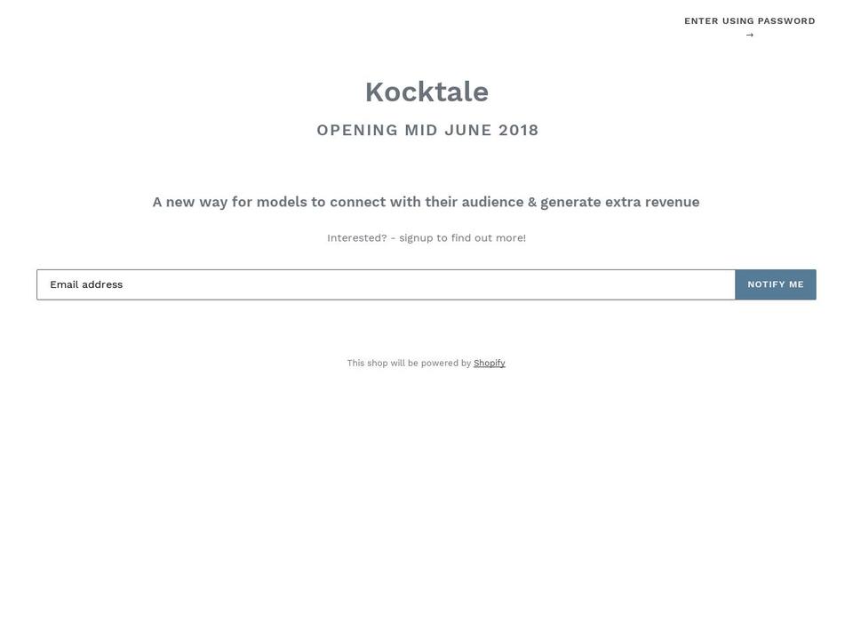 kocktale.com — Shopify storefront screenshot