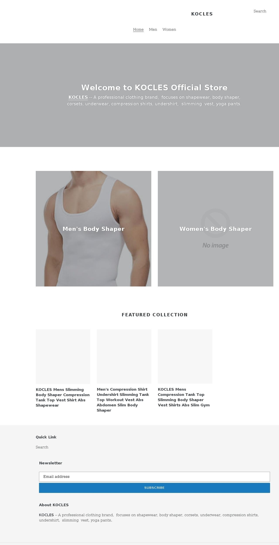 kocles.net shopify website screenshot